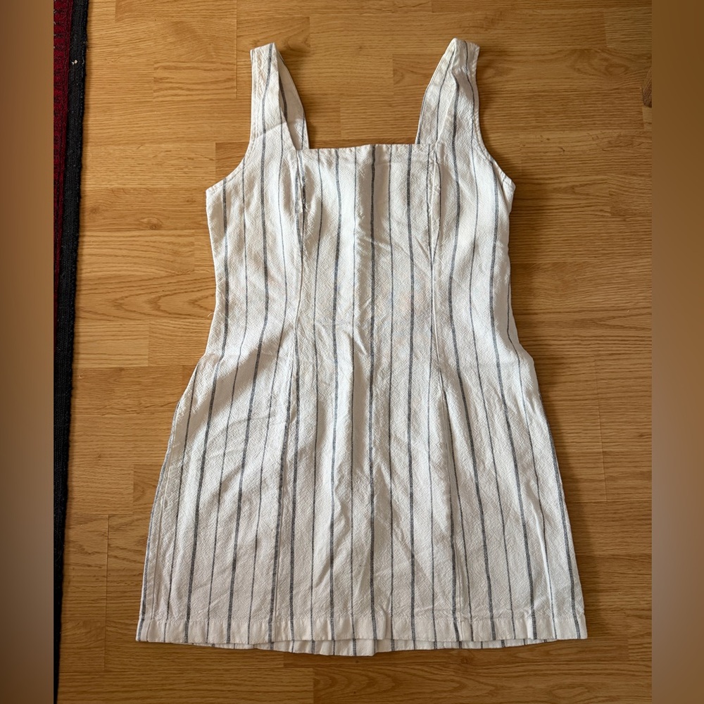 Old Navy White and Black Striped Mini Dress